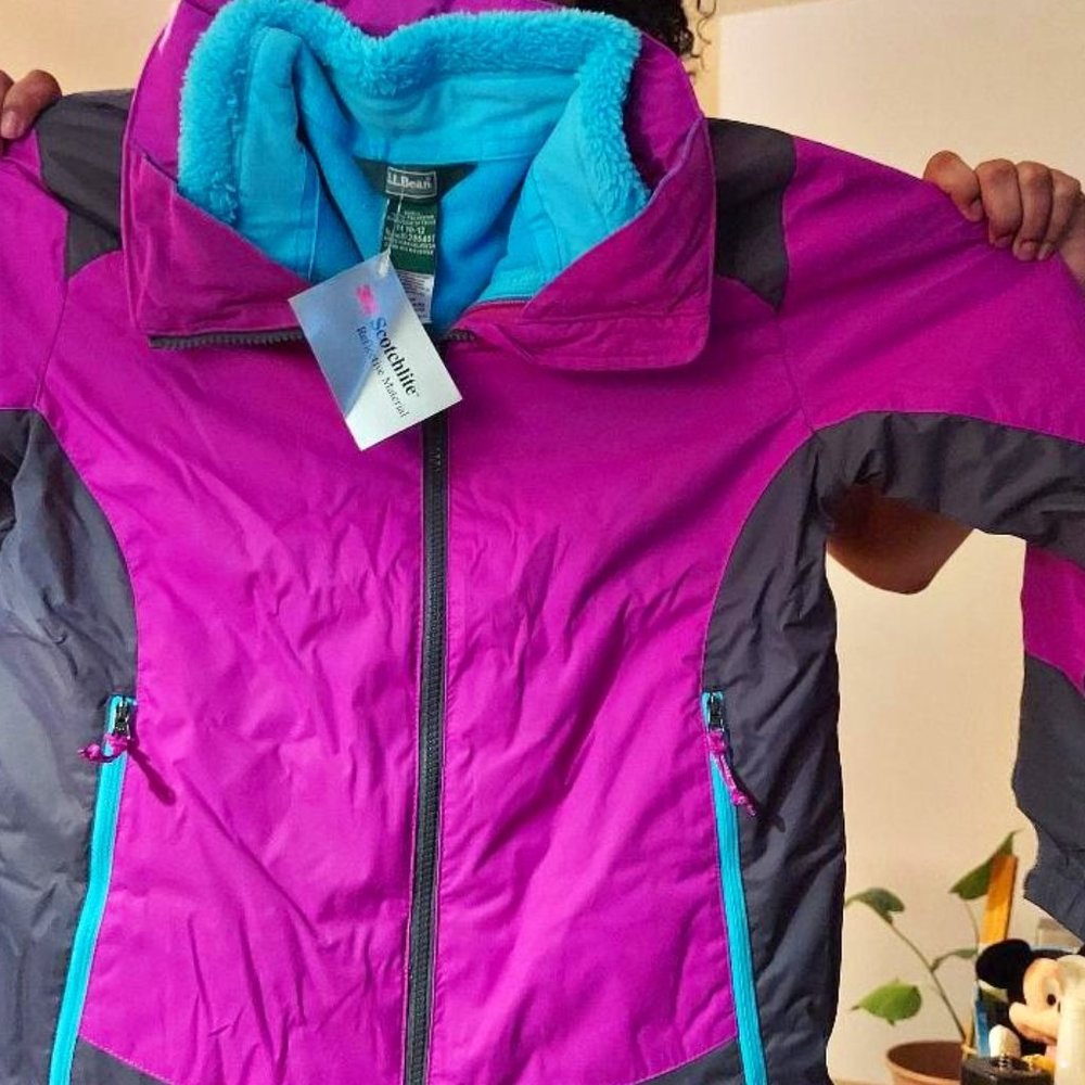 Sporty LL Bean 3-in-1 Wildcat Parka Bold Purple, Blue Winter Jacket